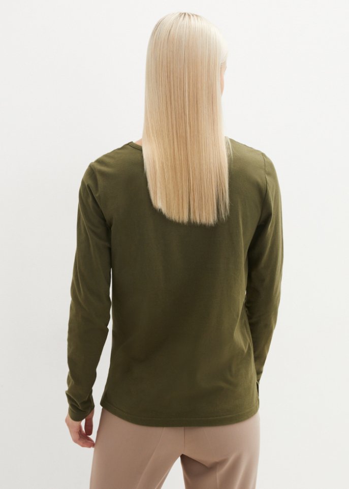 Langarmshirt mit Metallic-Print