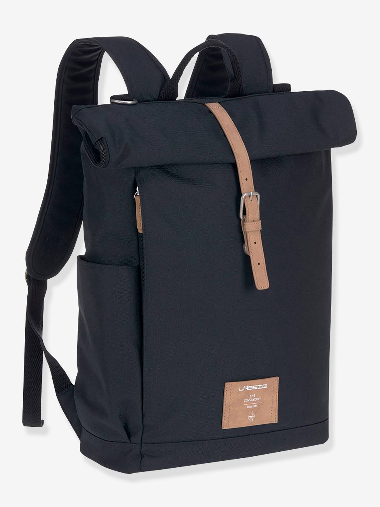 Lässig Wickelrucksack mit Rolltop, Green Label Kollektion LÄSSIG - nachtblau