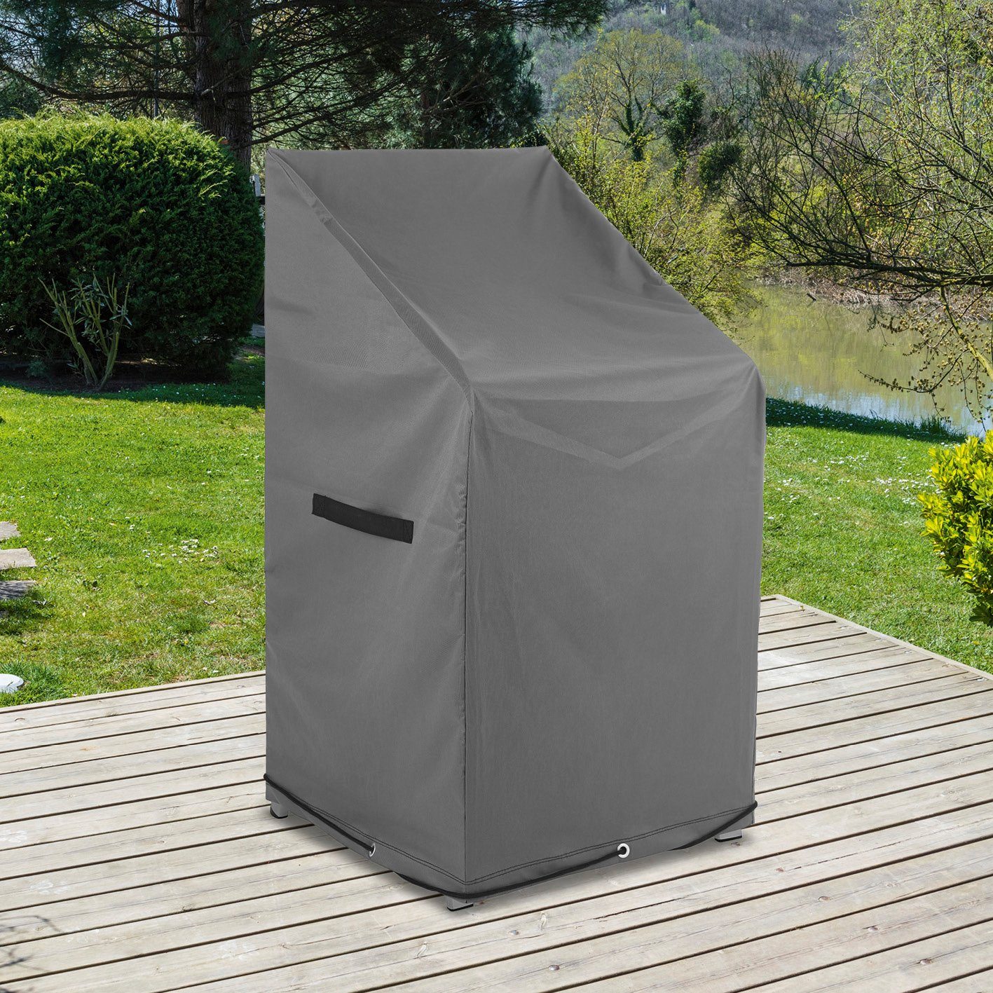 Hoberg Gartenmöbel-Schutzhülle, mit Kordelzug Wetterfest und UV-beständig 65x65x120/80cm