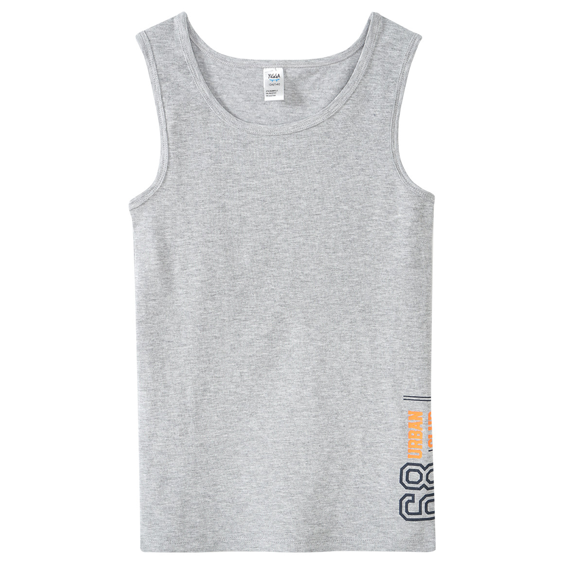 2 Jungen Unterhemden mit seitlichem Print