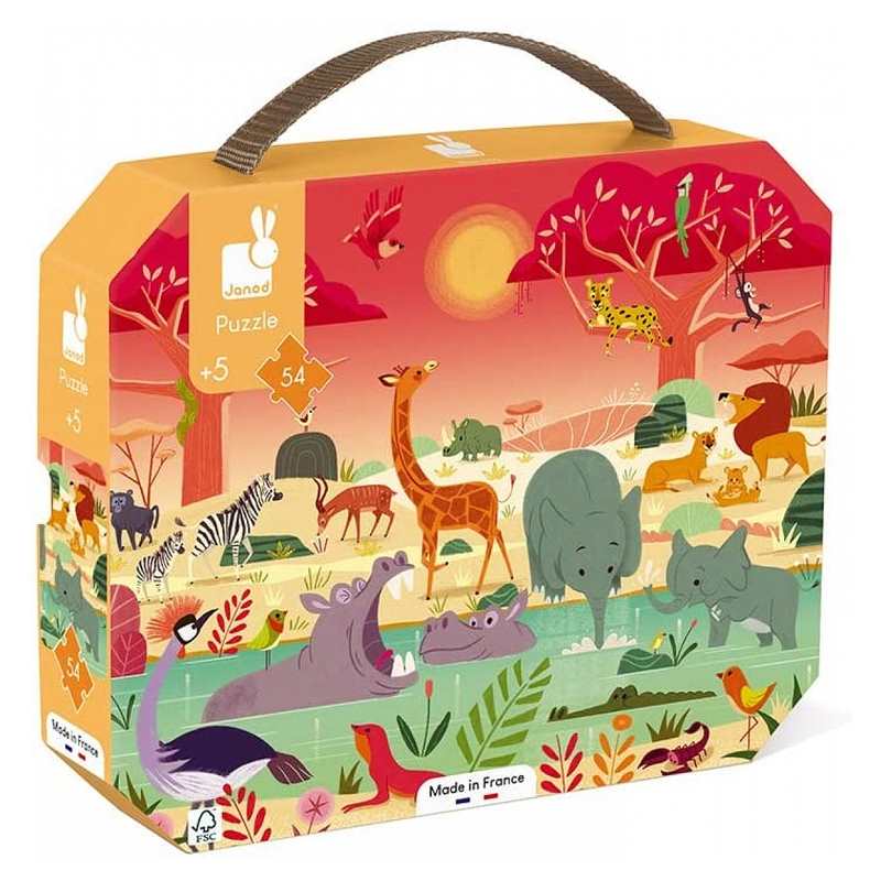 Puzzle la réserve animalière 54 pièces