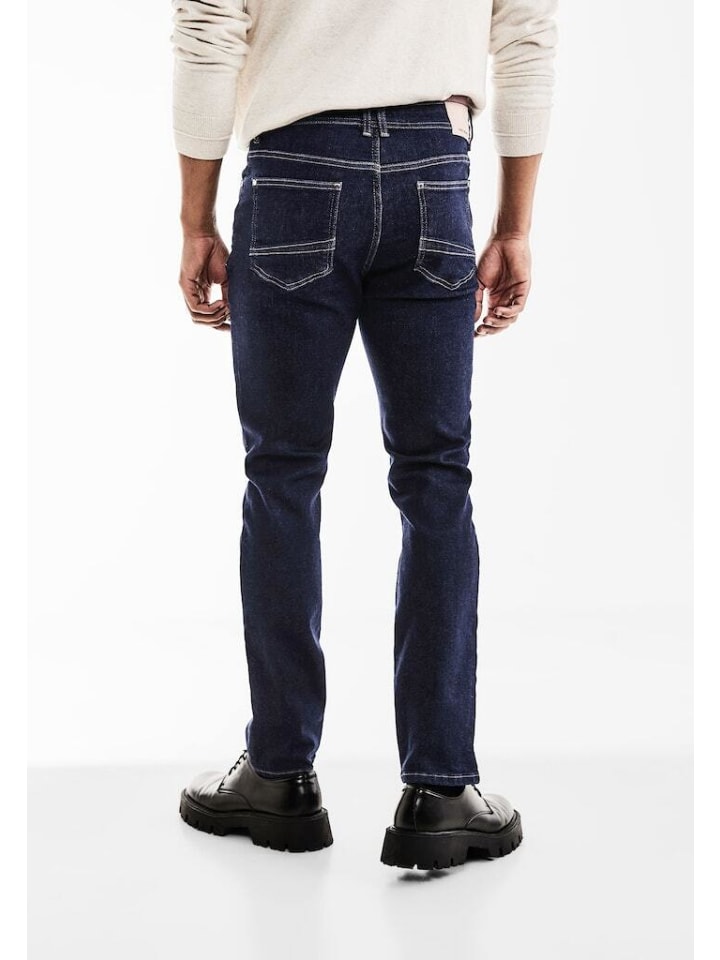 Street One Jeans in dark blue rinsed wash günstig kaufen