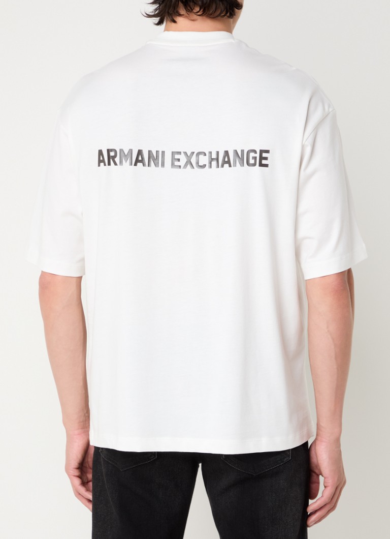 Armani Exchange T-krekls ar logotipu un apdruku aizmugurē