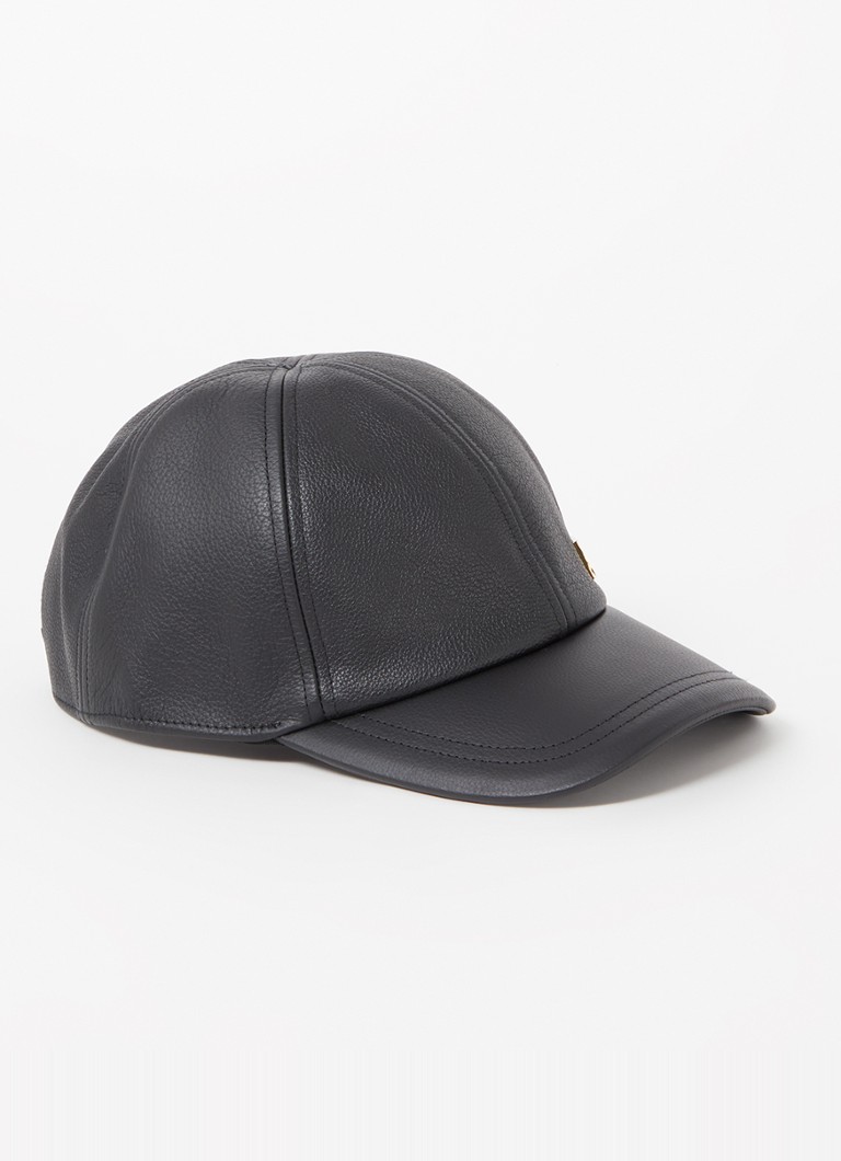 Boné de couro Emporio Armani com logotipo