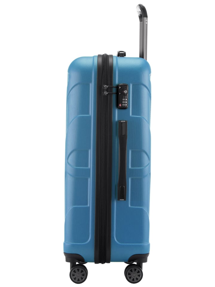 suitline mittelgroßer Hartschalen-Koffer Check-In Reisekoffer TSA 68L in Cyanblau günstig kaufen M