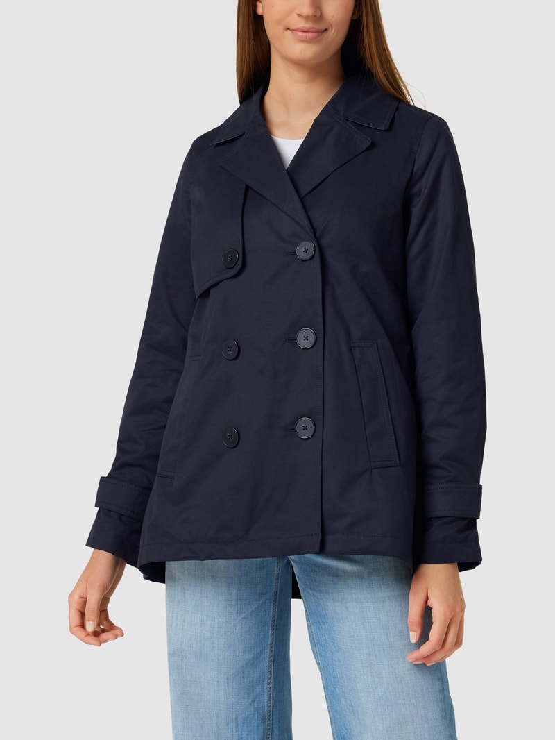 Jacke mit Reverskragen in marineblau