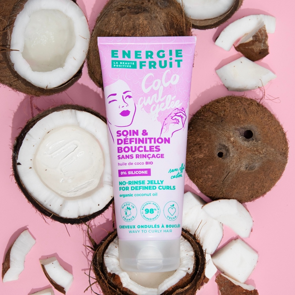 energie fruit COCO CURL GELEE - SANS RINCAGE SANS SILICONE - CHEVEUX BOUCLES & ONDULES GELEE COIFFANTE CHEVEUX BOUCLES