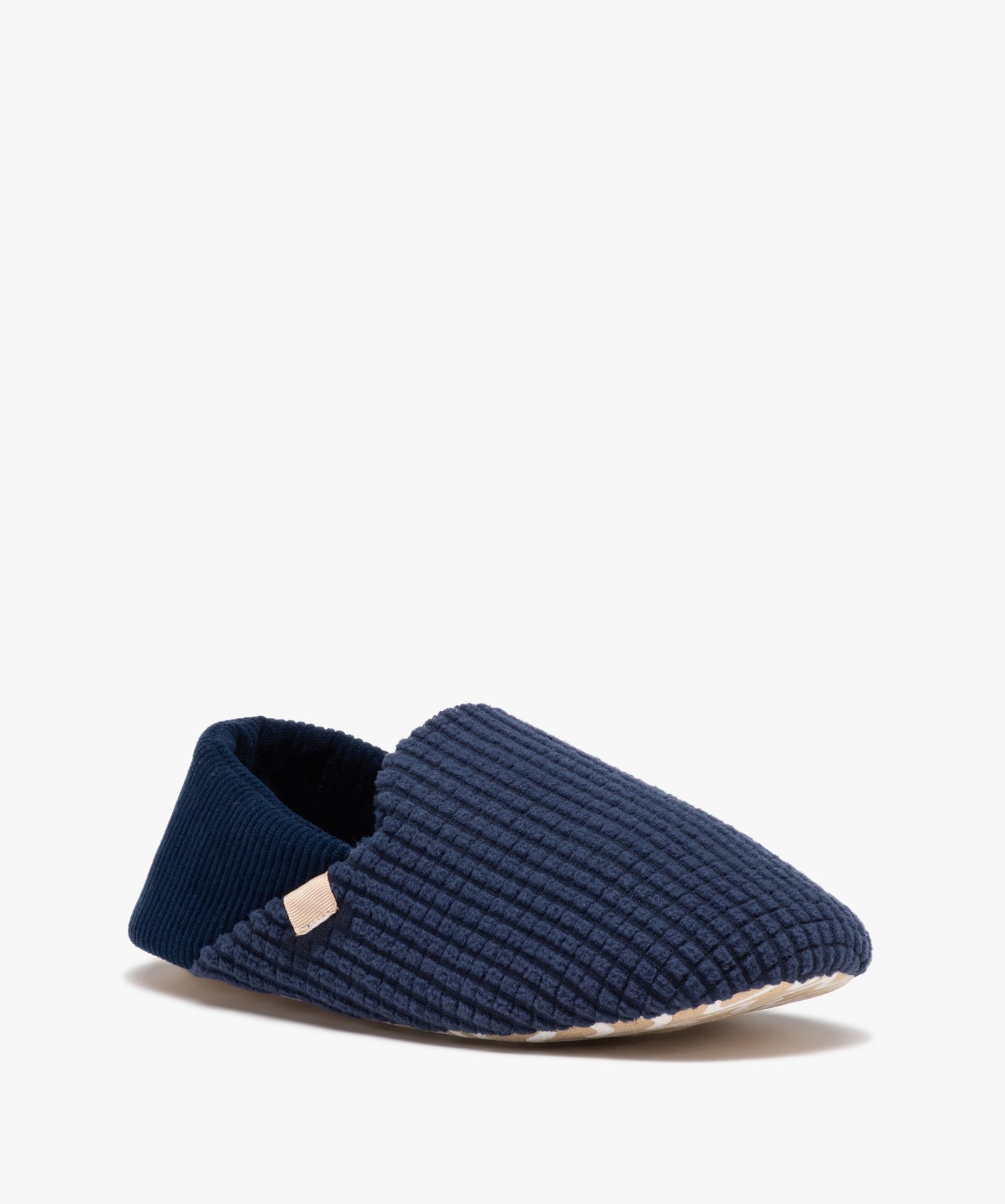 Chaussons homme pantoufles confort unis en velours divers | GEMO