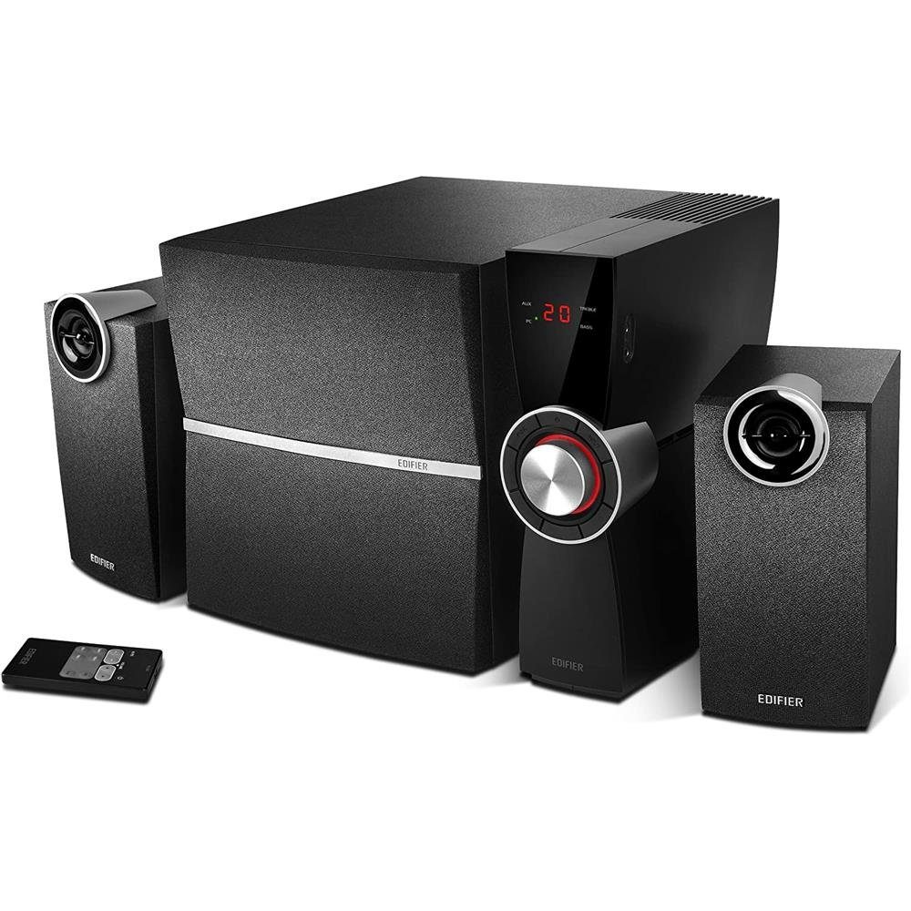 Edifier® C2XD 2.1 Lautsprechersystem (53 W, mit Infrarot-Fernbedienung, optischer Eingang)