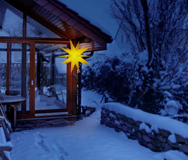 BONETTI LED Stern Weihnachtsstern, 3D Nordlicht, LED fest integriert, Farbwechsler, RGB, Ø 57 cm, mit 6-Stunden-Timer und Farbwechsler, Weihnachtsdeko aussen