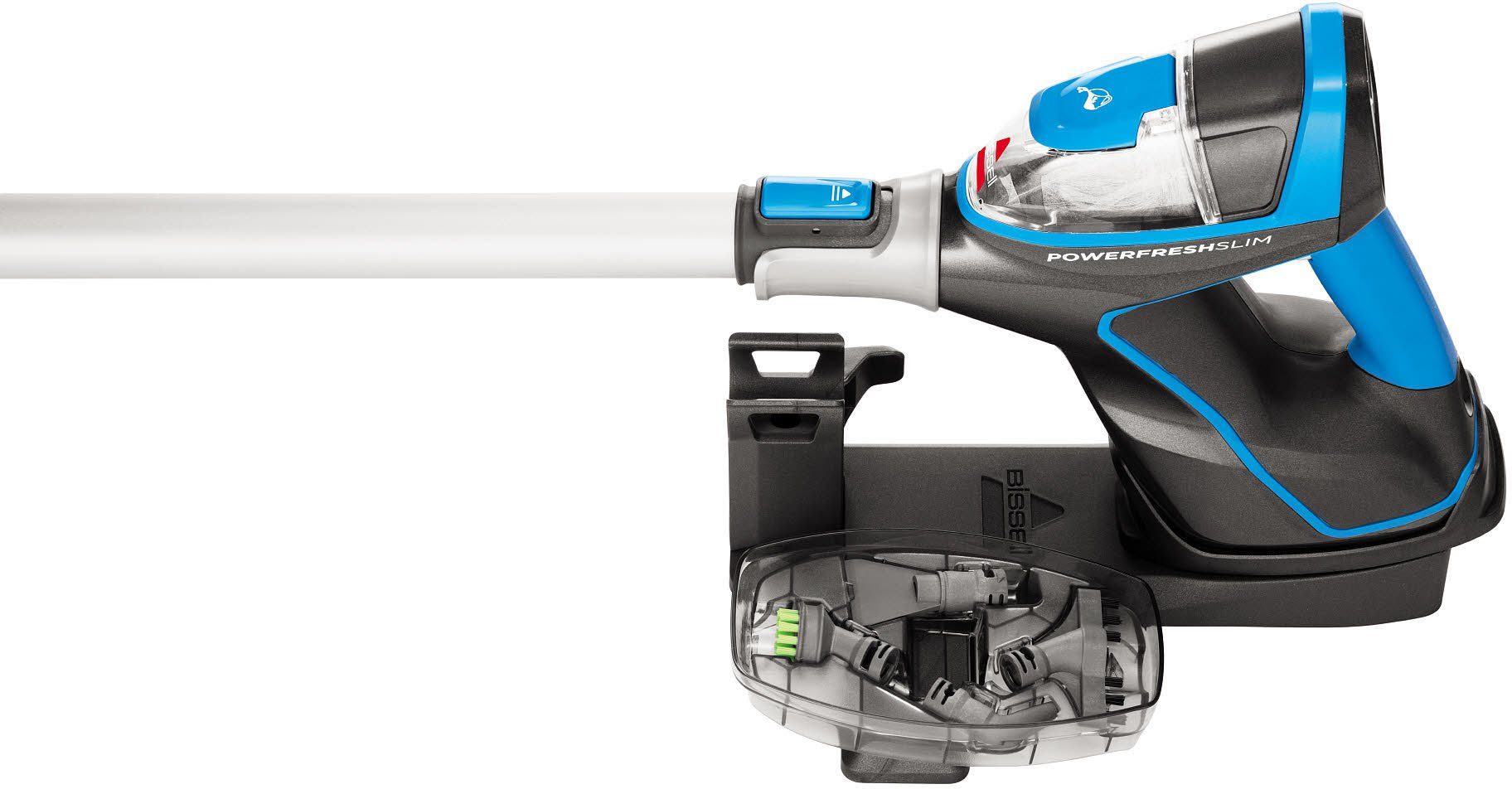 Bissell Dampfreiniger BISSELL PowerFresh SlimSteam, 1500 W, beutellos, inkl. Mop Pads und Aufsatzset