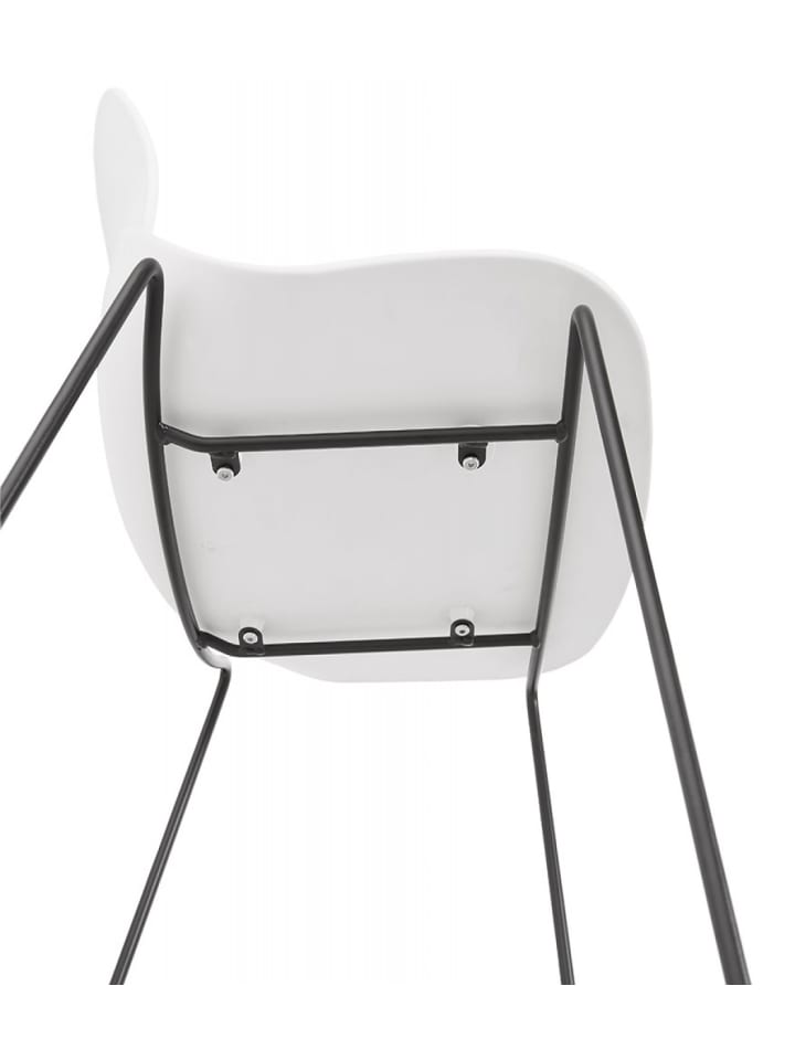 KADIMA DESIGN Barhocker Metall Kunststoff | Industriestil in Weiß-Schwarz günstig kaufen onesize