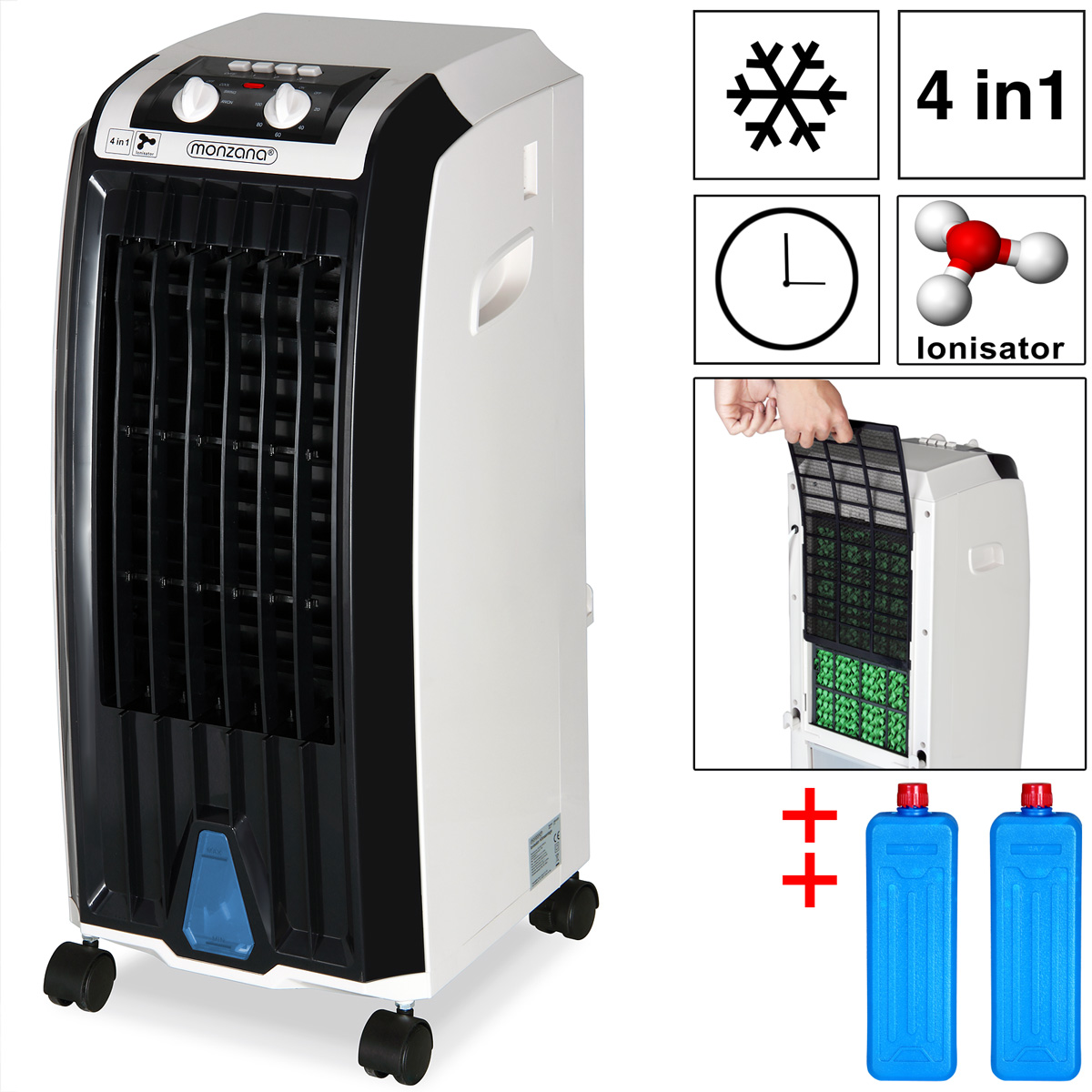 Casaria Deuba  4in1 Klimaanlage  Ionisator  Luftbefeuchtung Luftreinigung