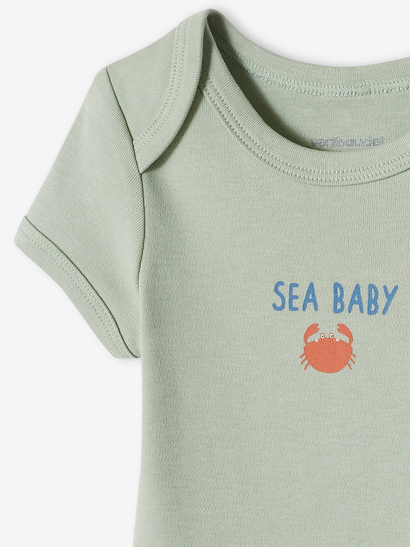 Vertbaudet 3er-Pack Baby Schlupfbodys Oeko-Tex - aqua