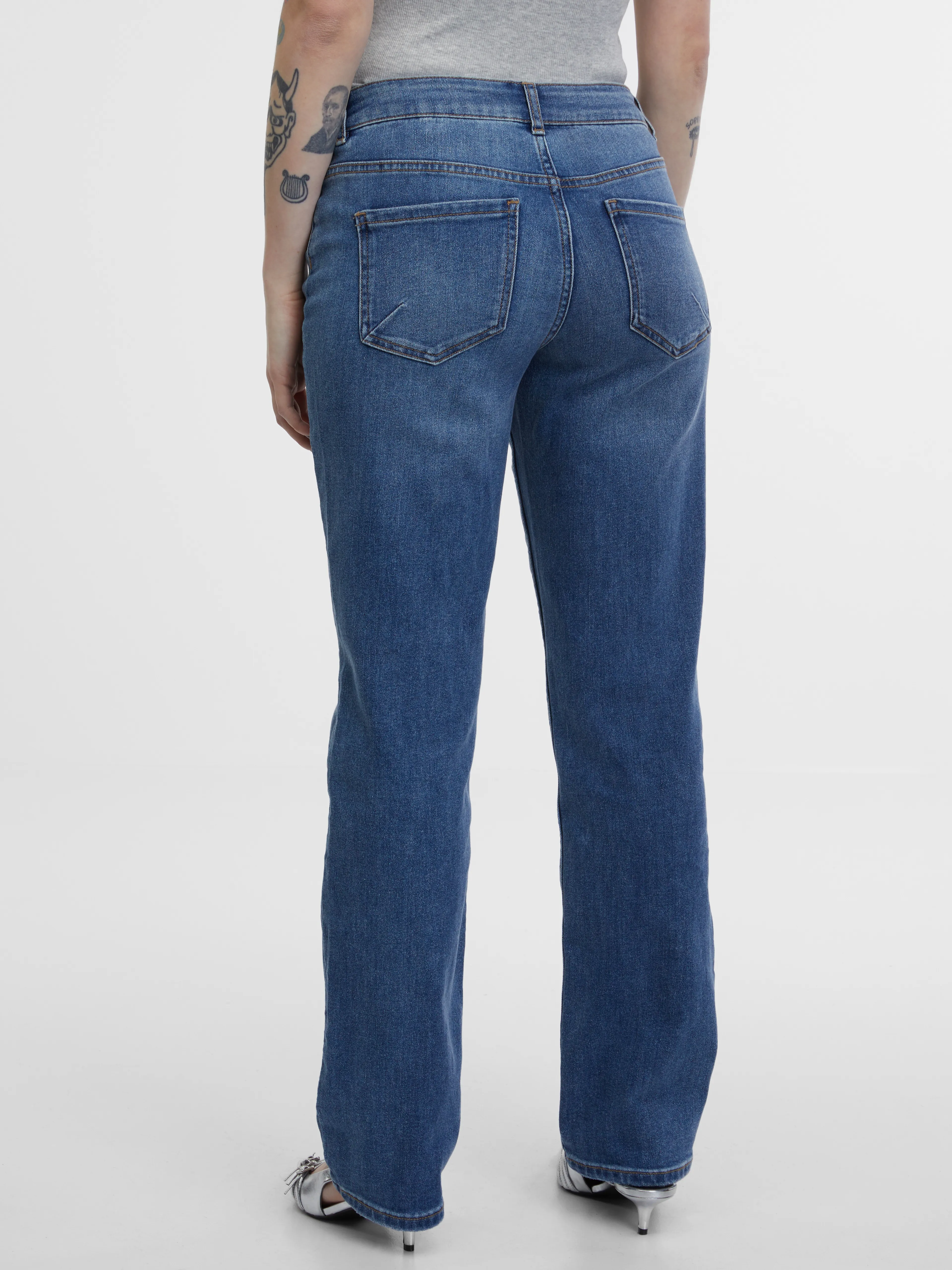 Dunkelblaue Straight-Jeans Damen ORSAY