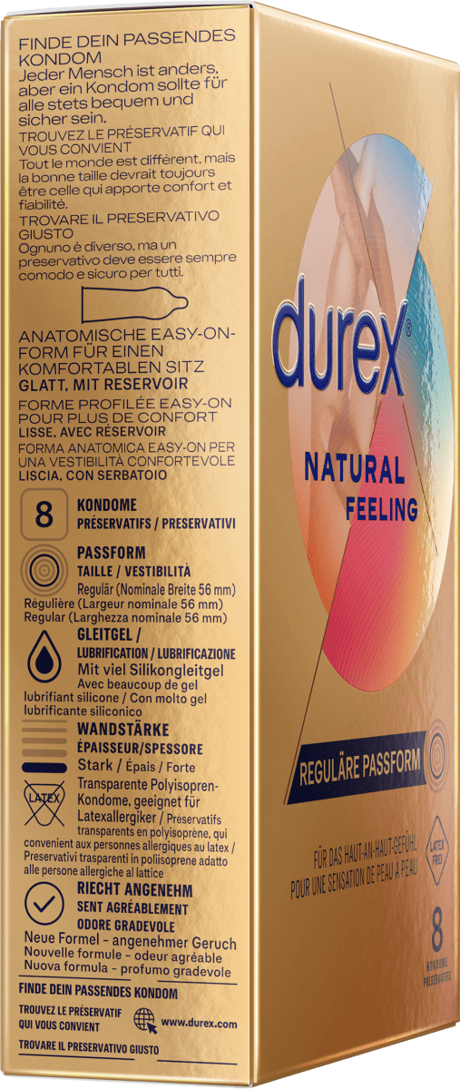 Kondome Natural Feeling, latexfrei, Breite 56mm, 8 St