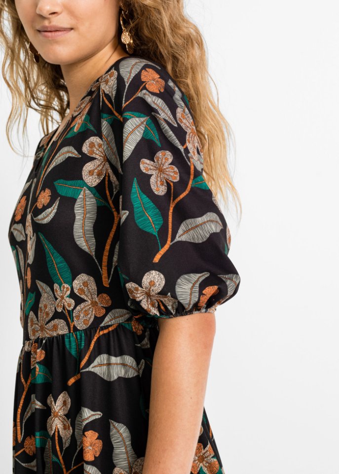 Midikleid mit Blumendruck