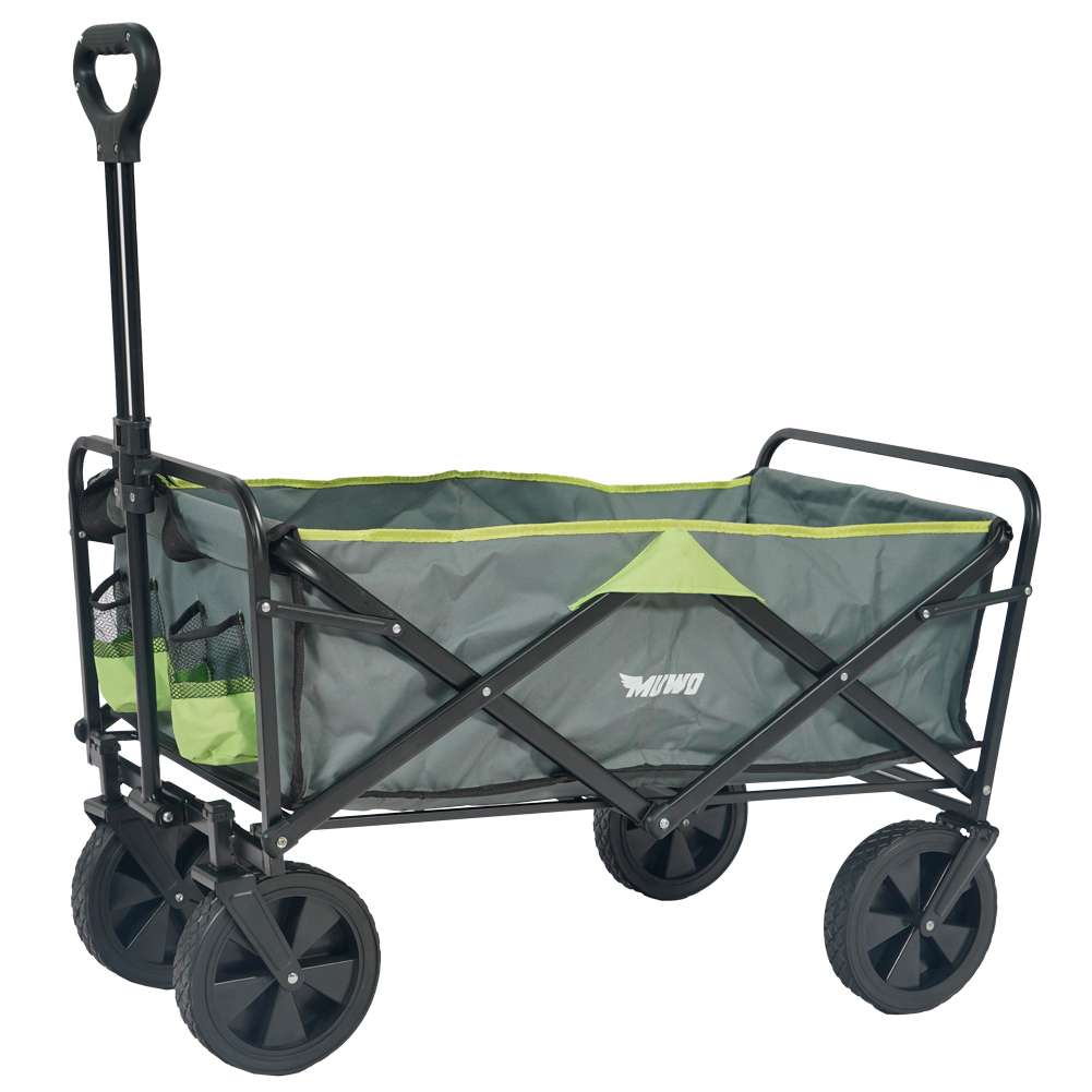 MUWO faltbarer Bollerwagen 100 L, max. 110 kg grün