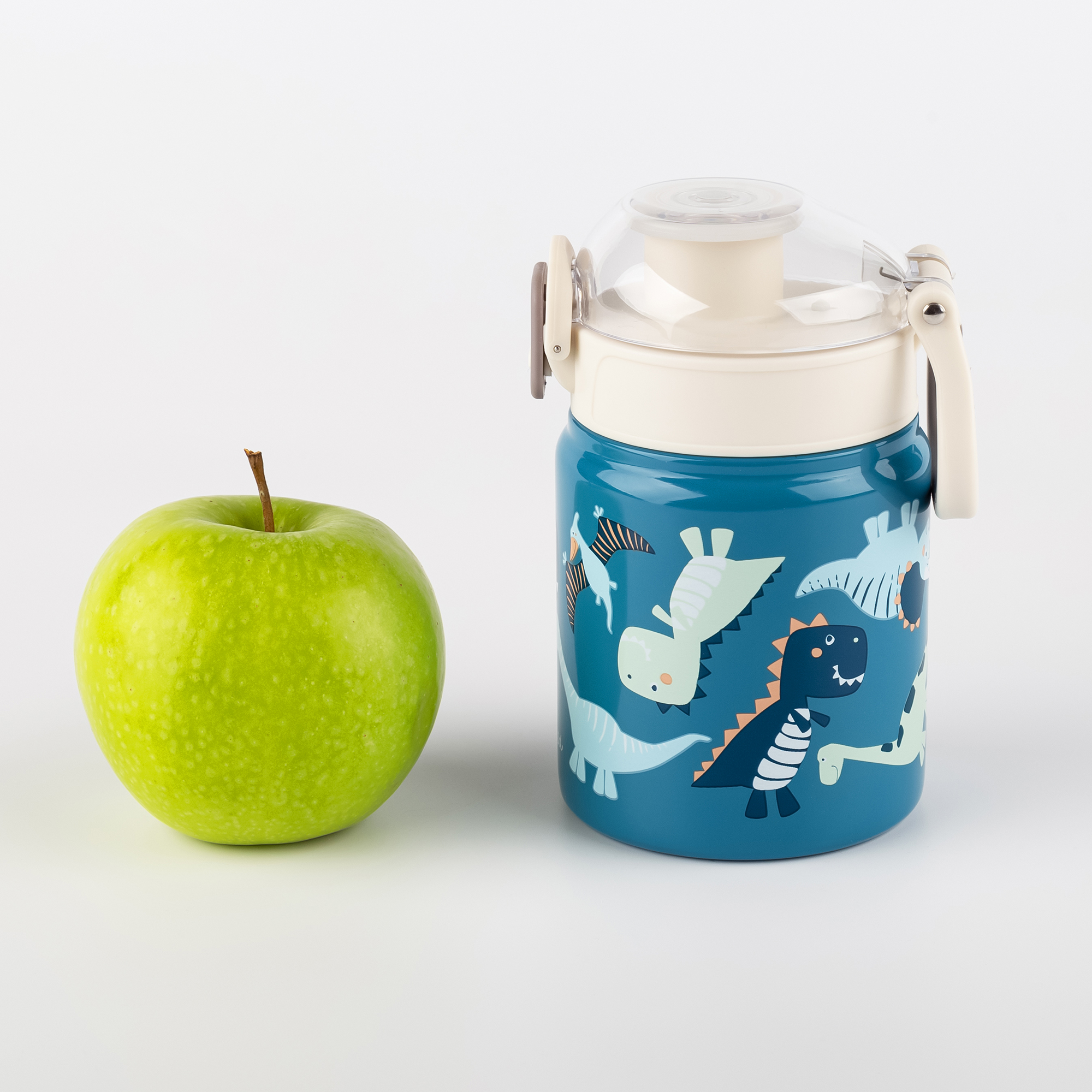 Kinder Edelstahl Trinkflasche Dino, 400 ml
