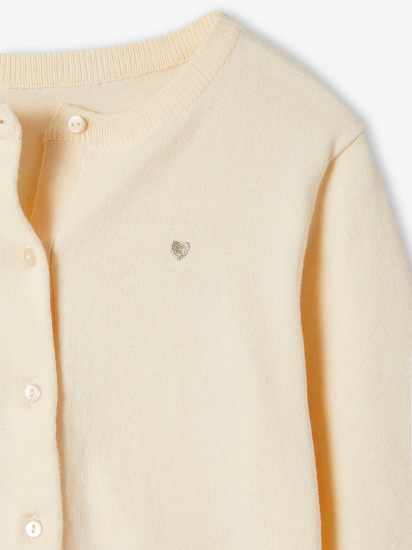 Vertbaudet Mädchen Strickjacke BASICS Oeko-Tex - mandelgrün