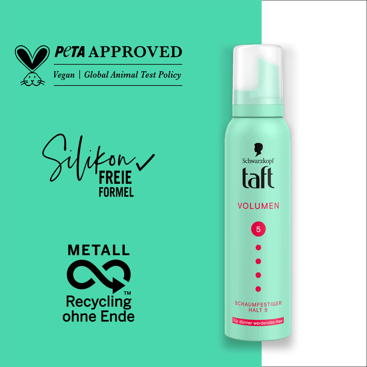 Schaumfestiger Volumen, für dünner werdendes Haar, 150 ml
