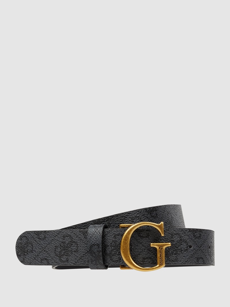 Gürtel mit Logo-Muster in schwarz