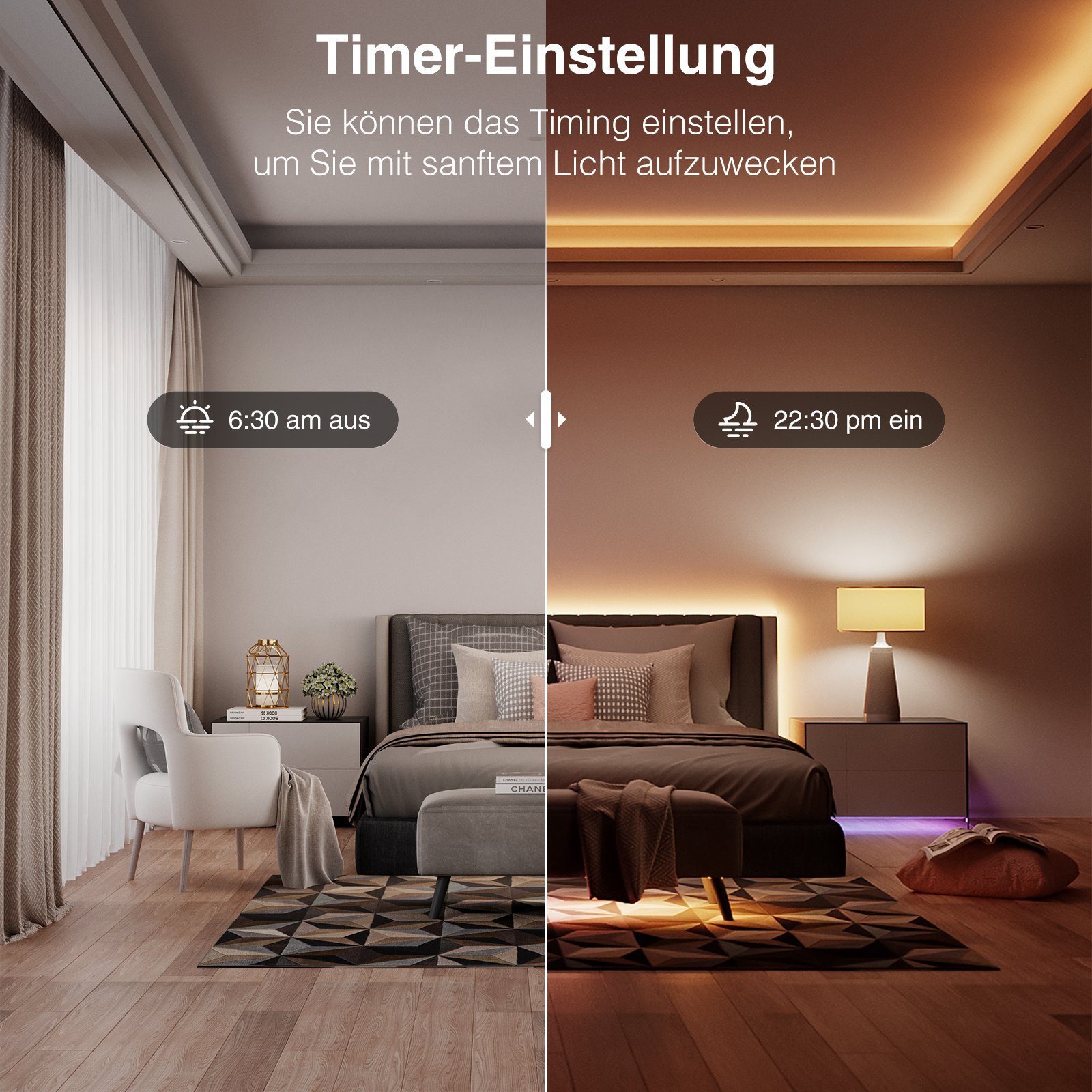 Gosund LED-Lichterkette WiFi Led Strip 2,8 m, Dekolicht, Weihnachtslicht