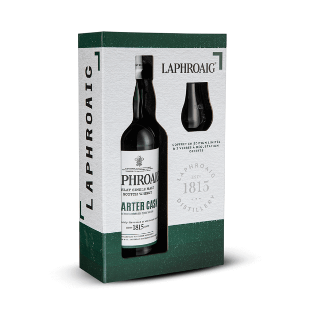 Coffret Laphroaig Quarter Cask + 2 Verres 48%
