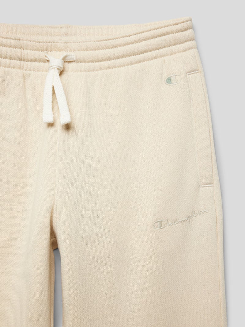 Sweatpants mit Label-Details in sand