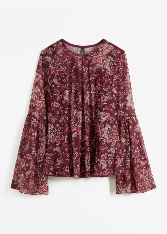 Netz-Shirtbluse, gefüttert