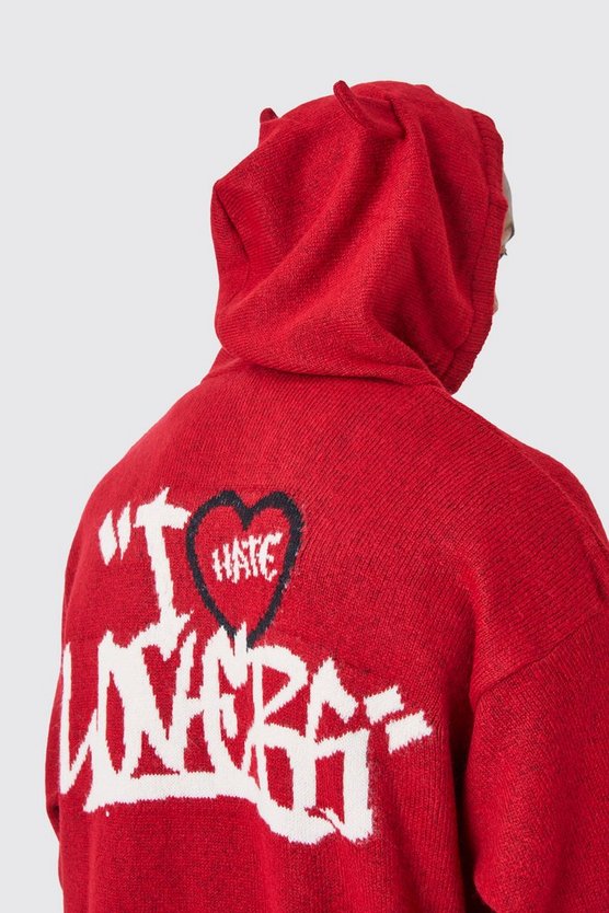 Oversize Hoodie mit Teufelsohren