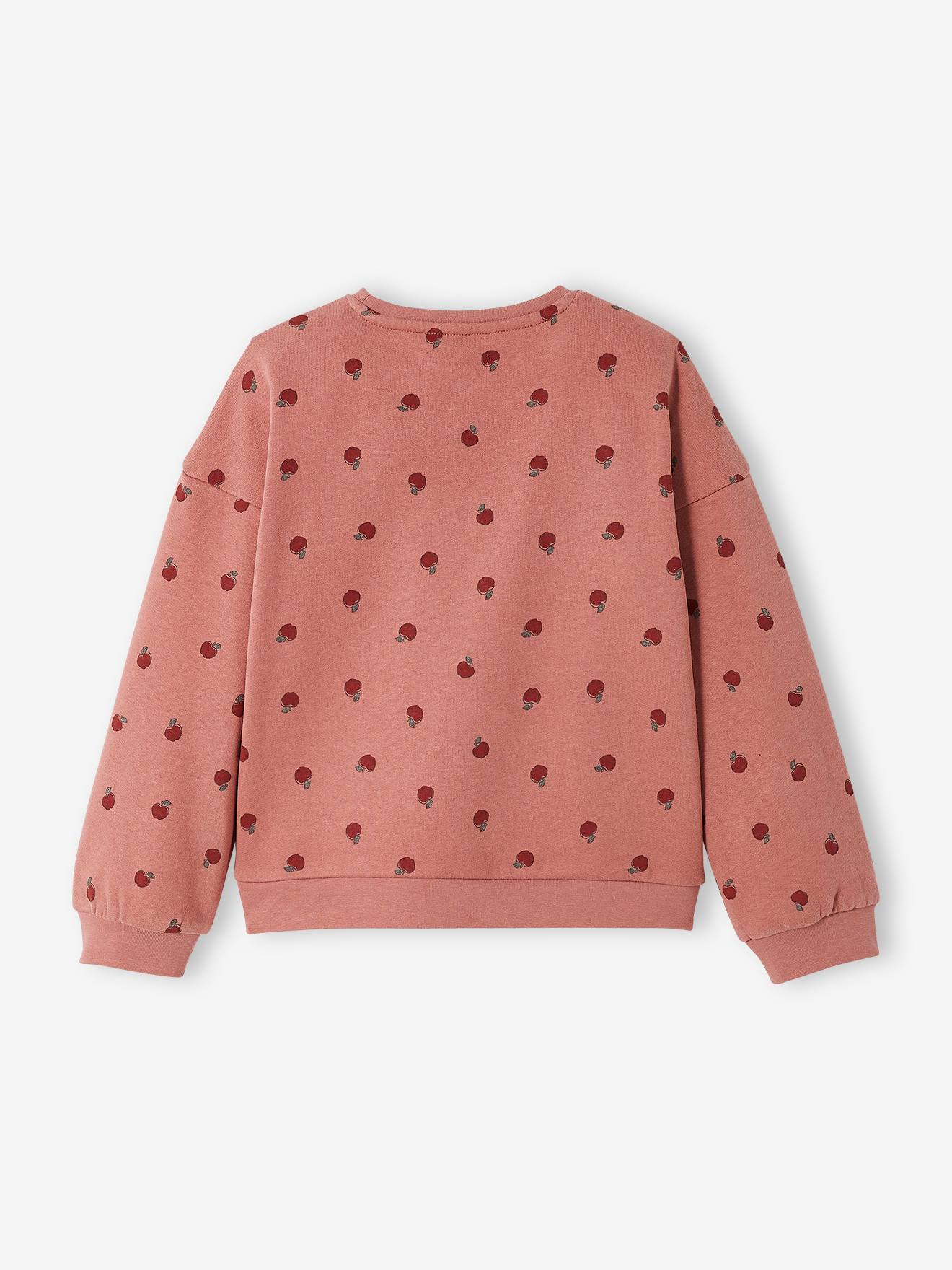 Sweat motifs fantaisie fille rose