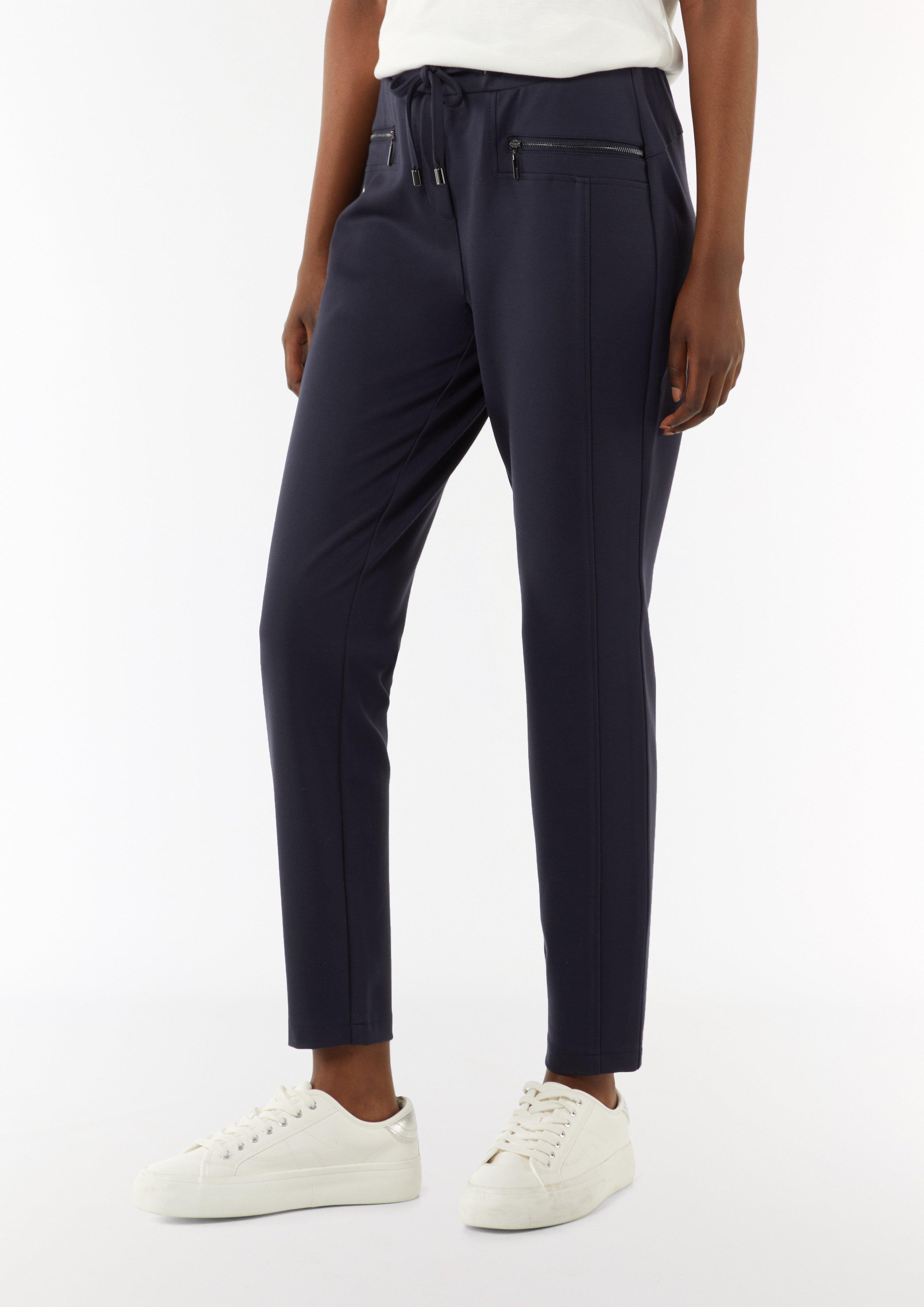 Jersey-Hose mit Bindeband - navy