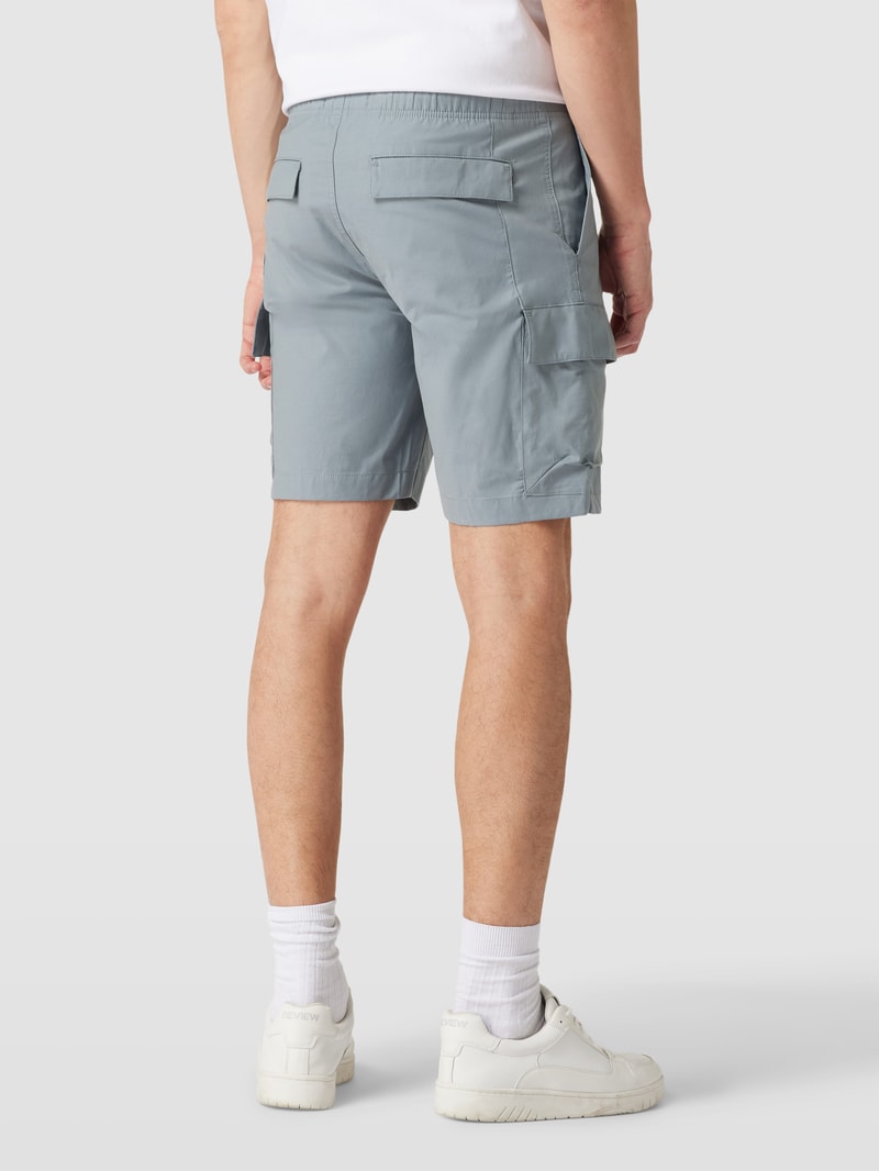 Cargoshorts mit Label-Stitching in mittelgrau
