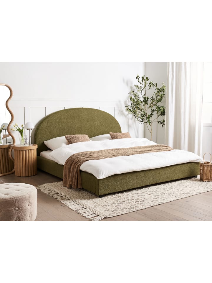 Beliani Doppelbett VAUCLUSE in Grün - (W) 194 x (H) 112 x (L) 214 cm günstig kaufen onesize