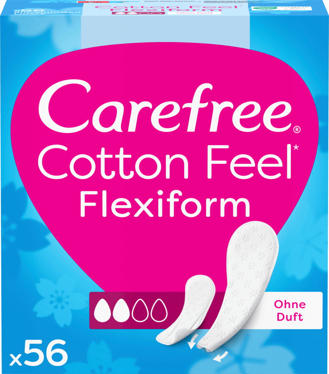 Slipeinlagen Cotton Feel Flexiform ohne Duft, 56 St