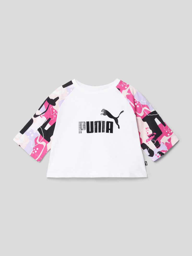 T-Shirt mit Logo-Print Modell 'STREET' in weiß