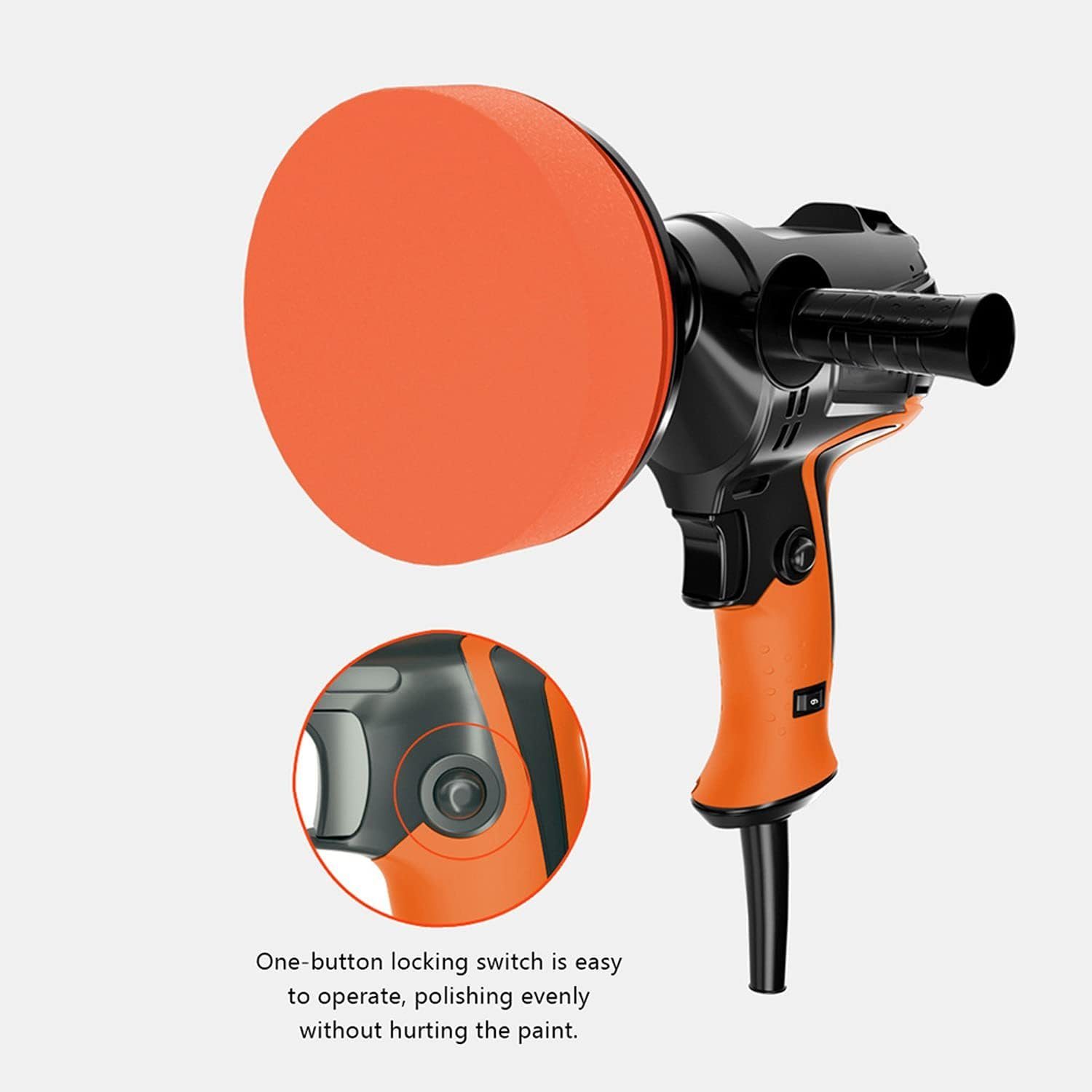 Yoyaxi Poliermaschine Mini-Polierset mit 980 W und 6 einstellbaren Stufen, (1 tlg), Auto- und Lackpolierset mit 14 Schwämmen und 11 Zubehörteilen