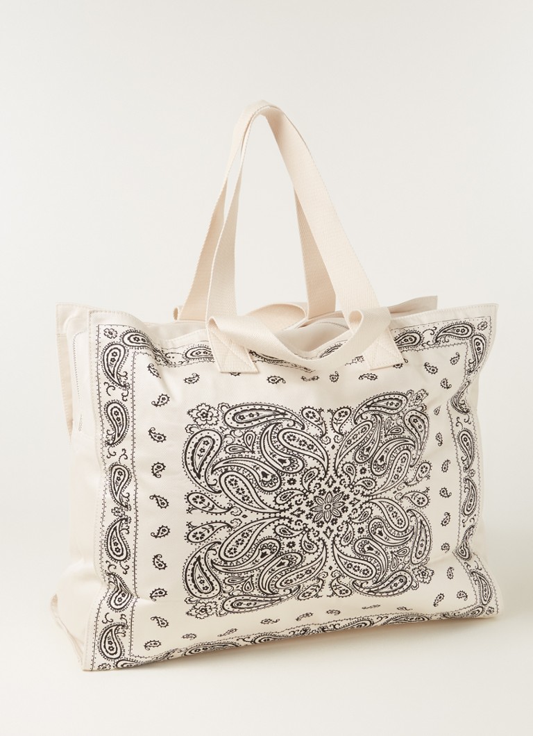 Bolso de hombro Claudie Pierlot con estampado paisley y logotipo.