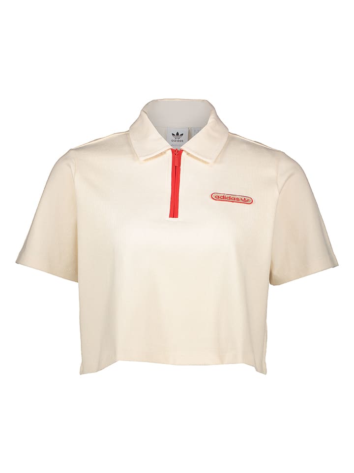 adidas Poloshirt in Beige günstig kaufen