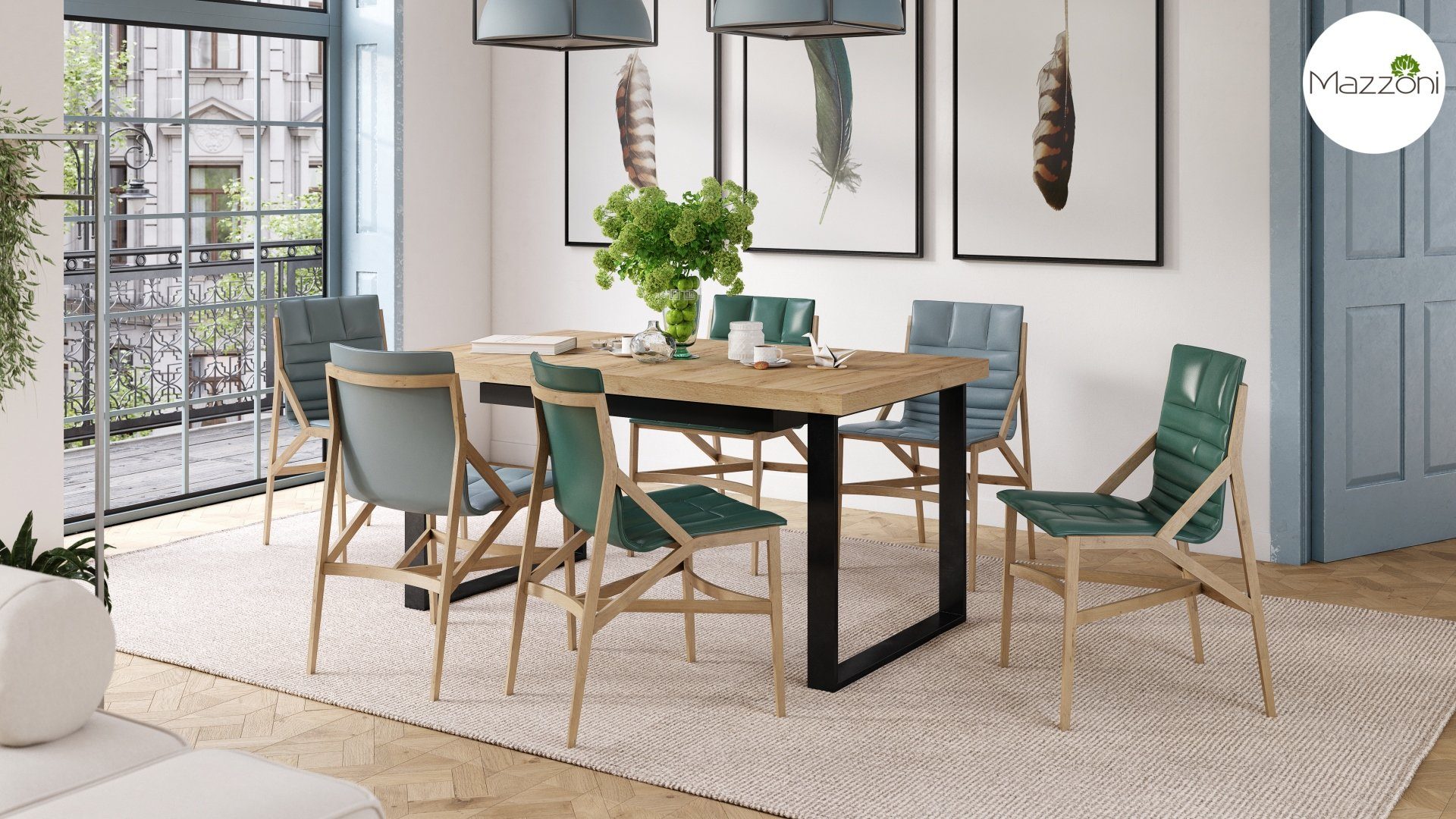 Mazzoni Esstisch Design Esstisch Avella Tisch ausziehbar 160 bis 310 cm