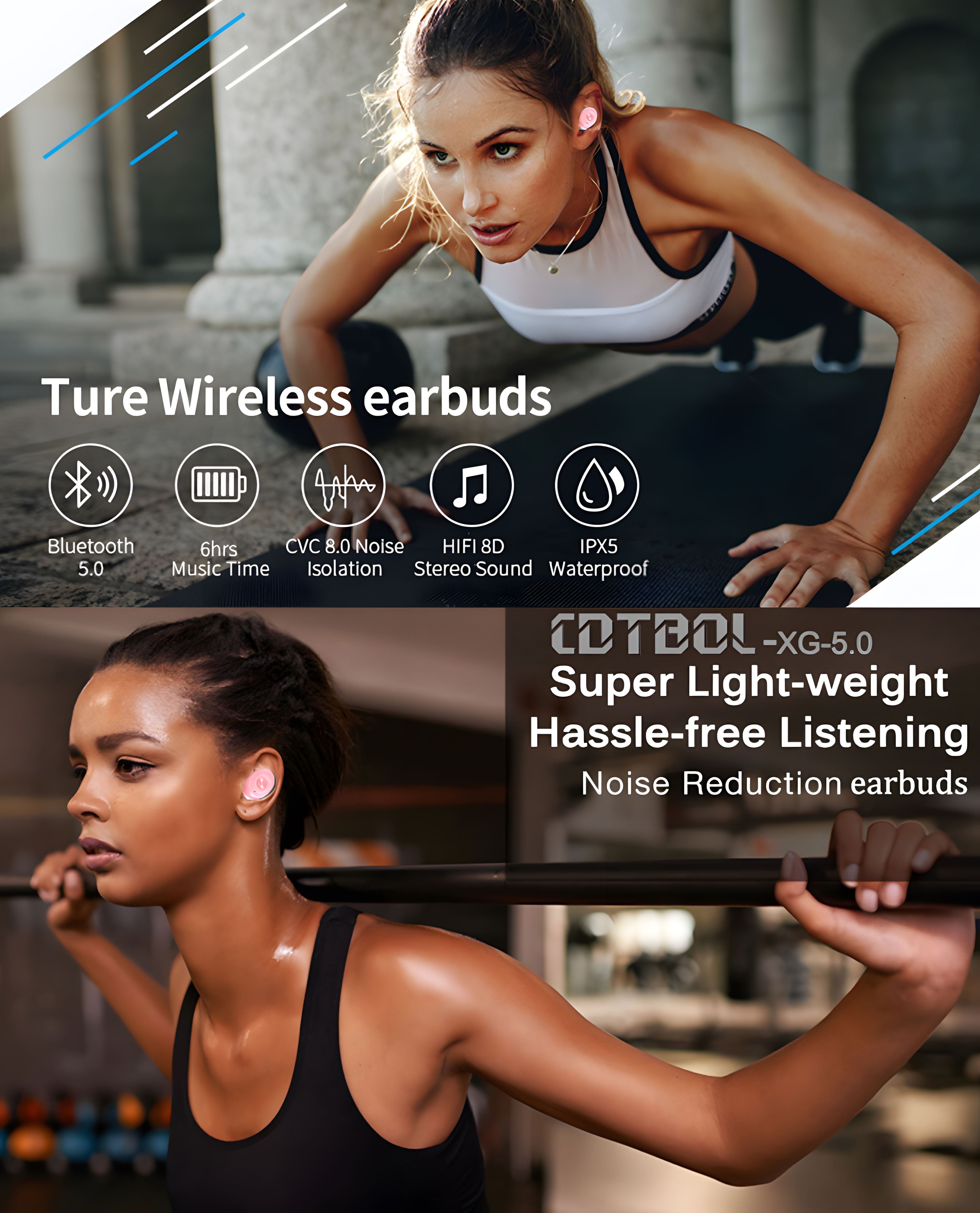 Mutoy TWS Bluetooth In-Ear Kopfhörer, Kopfhörer Kabellos Bluetooth 5.0 wireless In-Ear-Kopfhörer