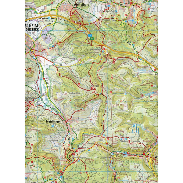 Karte des Schwäbischen Albvereins 20 Geislingen - Blaubeuren 1:35.000 - Wanderkarte