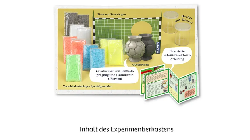 KOSMOS - Fussball-Flummis - Lass bunte Bälle durch dein Zimmer hüpfen, Experimentierkasten