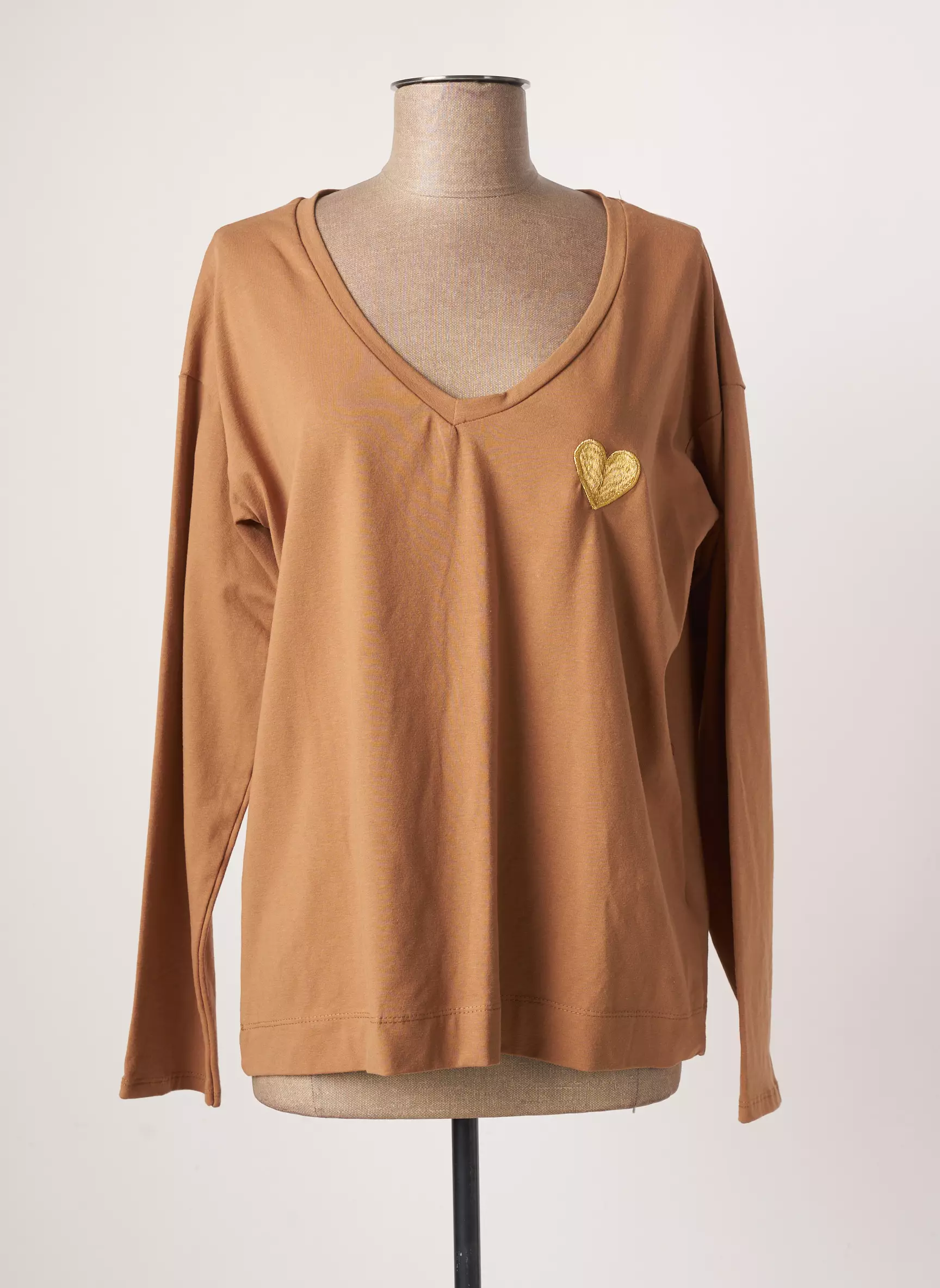 Made In Italy Tshirts Femme couleur beige