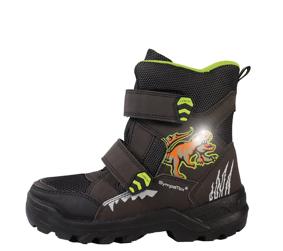 Lurchi Schneestiefel Koray-SYMPATEX - black-neon yellow