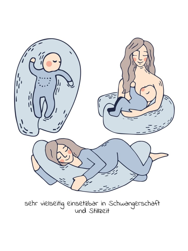 Julius Zöllner Stillkissen Mikroperlen-Füllung inkl. Bezug 190 cm in beige günstig kaufen onesize