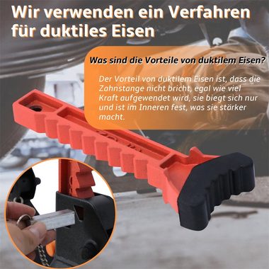 Melko Wagenheber Wagenheber 2er Set Unterstellbock 3000KG höhenverstellbar Stützböcke, max. Hubhöhe: 41,50 cm, Set, 2-tlg., 9 stufige Höhenverstellung dank Zahnstange