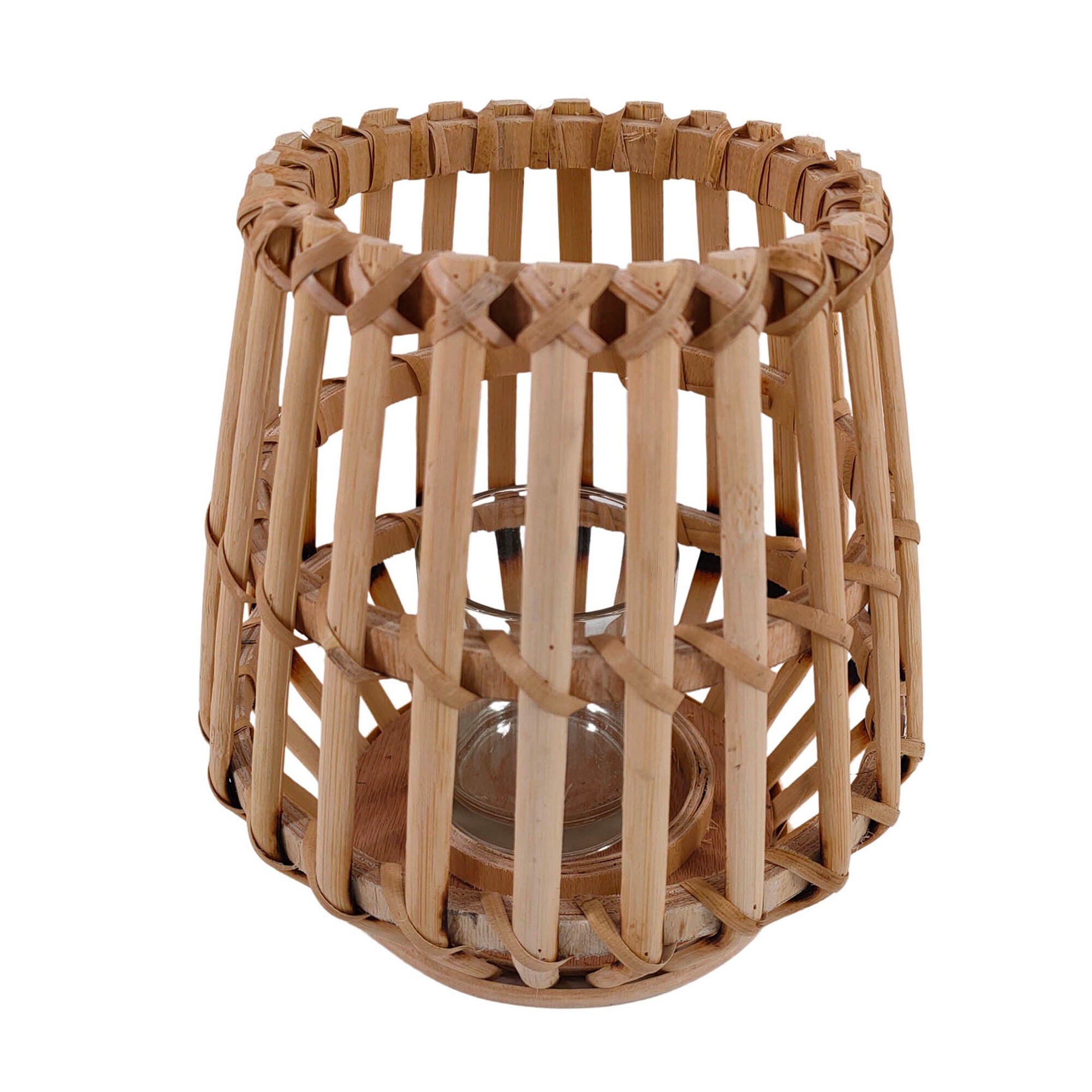 Lanterne photophore en bambou