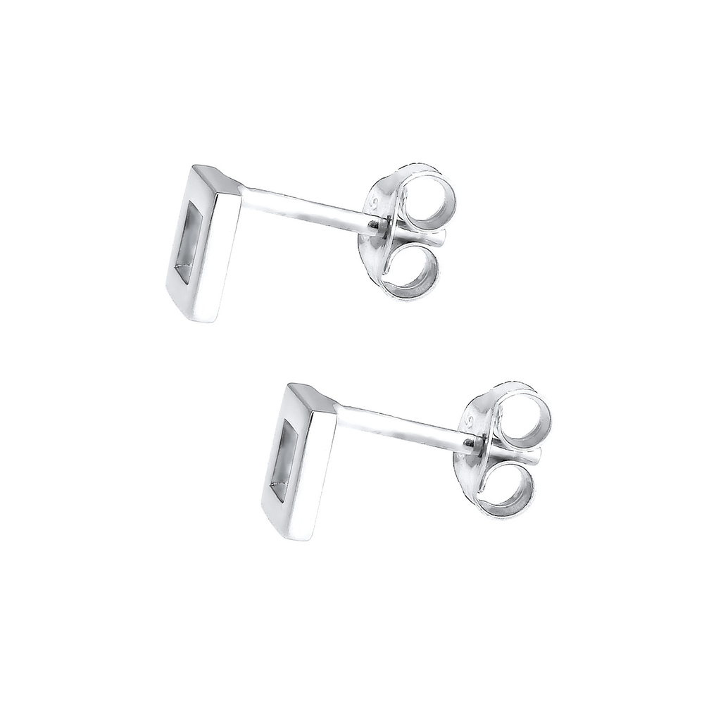 Elli Elli Boucles d'Oreilles Femme Tendance au Motif Carré du Clou d'Oreilleen en Arge Boucles d'oreilles